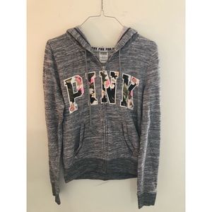 Pink zip up hoodie